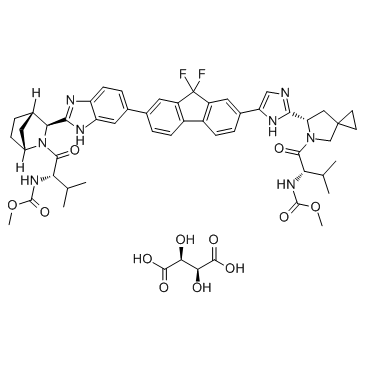 Ledipasvir D-tartrate Chemische Struktur