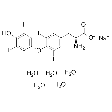 L-Thyroxine sodium salt pentahydrate  Chemical Structure