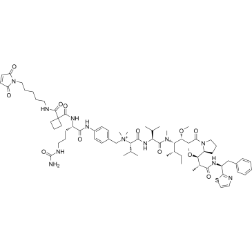 MC-Sq-Cit-PAB-Dolastatin10 化学構造