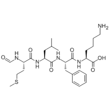 N-Formyl-Met-Leu-Phe-Lys Chemische Struktur