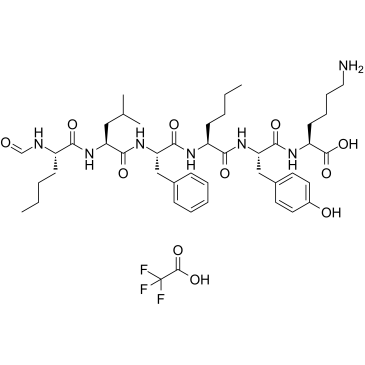 N-Formyl-Nle-Leu-Phe-Nle-Tyr-Lys TFA 化学構造