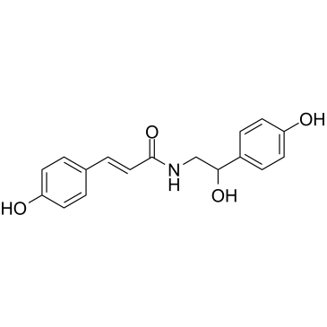 N-trans-p-coumaroyloctopamine 化学構造