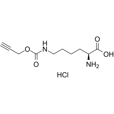 N-ε-propargyloxycarbonyl-L-lysine hydrochloride 化学構造