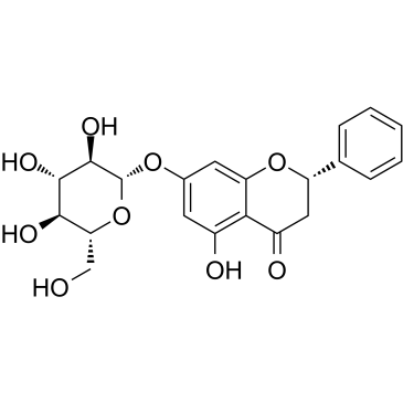 Pinocembrin 7-O-Beta-D-Glucoside 化学構造