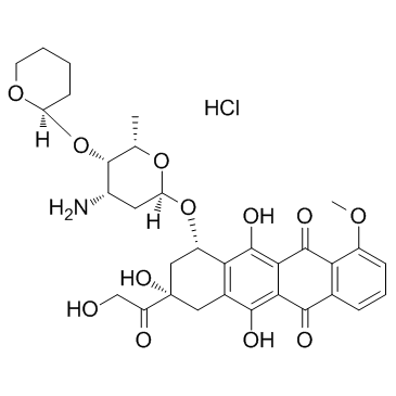 Pirarubicin Hydrochloride 化学構造