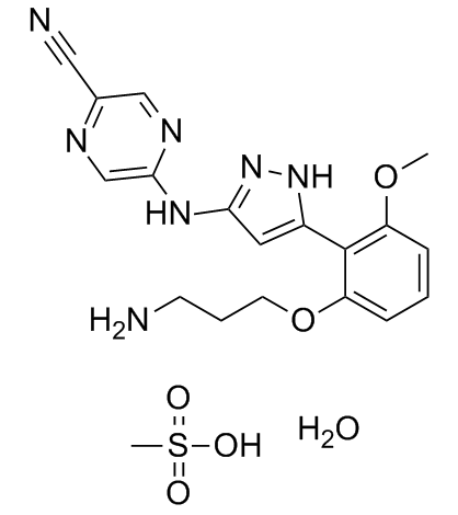 Prexasertib Mesylate Hydrate  Chemical Structure