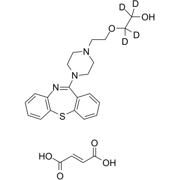 Quetiapine D4 fumarate 化学構造