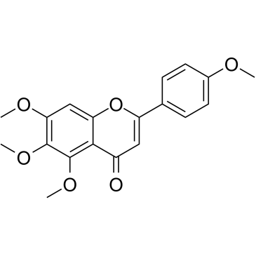 Scutellarein tetramethyl ether 化学構造