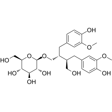 Secoisolariciresinol Monoglucoside 化学構造