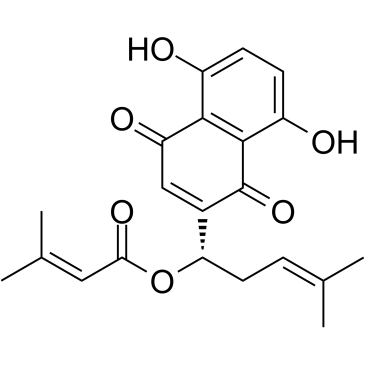 β,β-Dimethylacrylalkannin  Chemical Structure