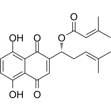 β,β-Dimethylacrylshikonin  Chemical Structure