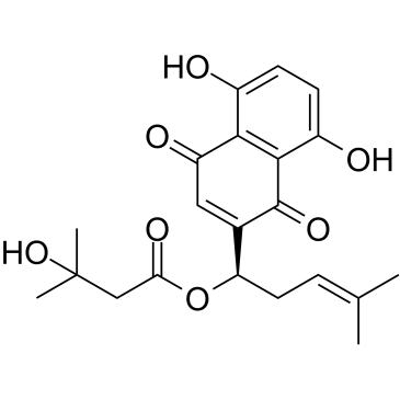 β-Hydroxyisovalerylshikonin  Chemical Structure