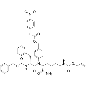 Cbz-Phe-(Alloc)Lys-PAB-PNP  Chemical Structure