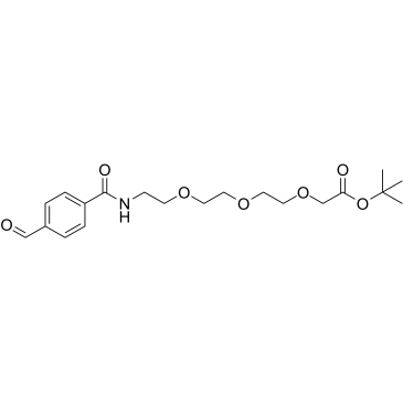 Ald-Ph-amido-PEG3-C1-Boc Chemische Struktur