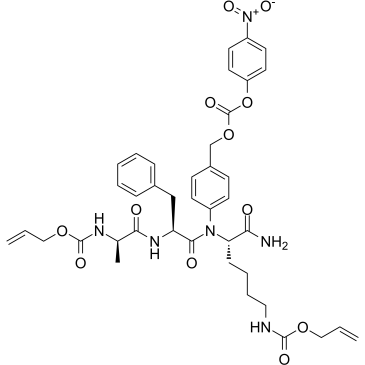 Aloc-D-Ala-Phe-Lys(Aloc)-PAB-PNP  Chemical Structure