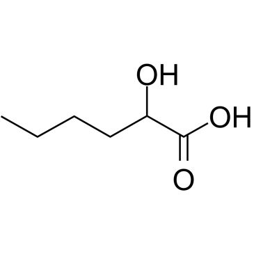 2-Hydroxyhexanoic acid 化学構造