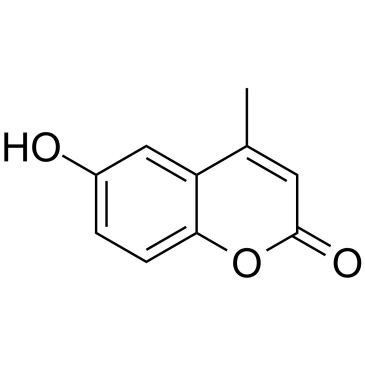 6-Hydroxy-4-methylcoumarin 化学構造