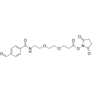 Ald-Ph-amido-PEG2-C2-NHS ester Chemische Struktur