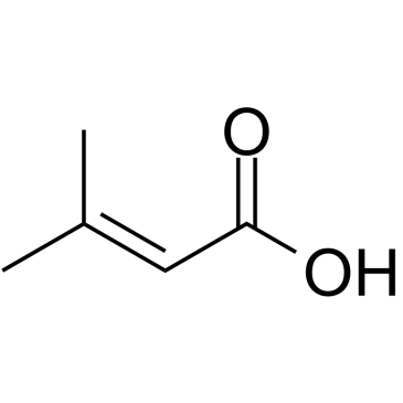 3-Methylbut-2-enoic acid Chemische Struktur