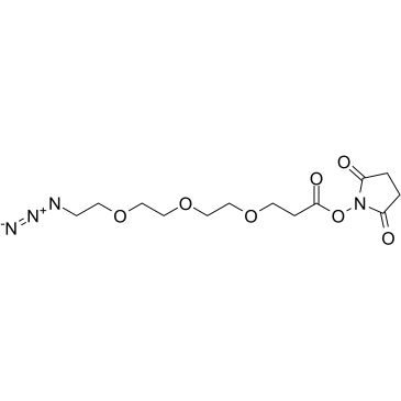 N3-PEG3-C2-NHS ester Chemische Struktur
