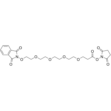 NHPI-PEG4-C2-NHS ester  Chemical Structure