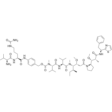Vat-Cit-PAB-Monomethyl Dolastatin 10 化学構造