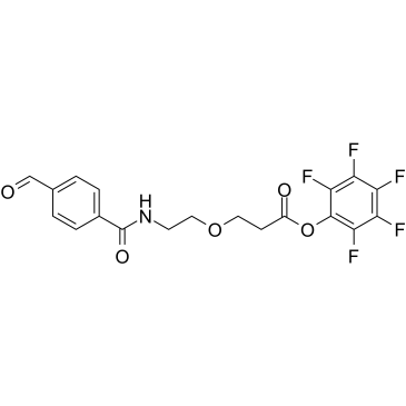 Ald-Ph-amido-PEG1-C2-Pfp ester Chemische Struktur