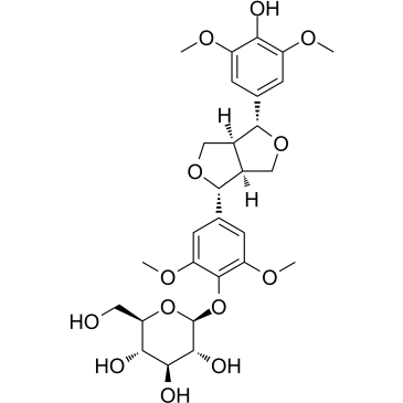 Episyringaresinol 4'-O-β-D-glncopyranoside Chemical Structure