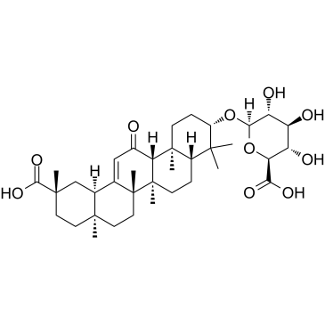Glycyrrhetic acid 3-O-β-D-glucuronide 化学構造