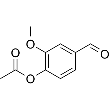 Vanillin acetate 化学構造