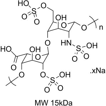 Heparin sodium salt (MW 15kDa) التركيب الكيميائي