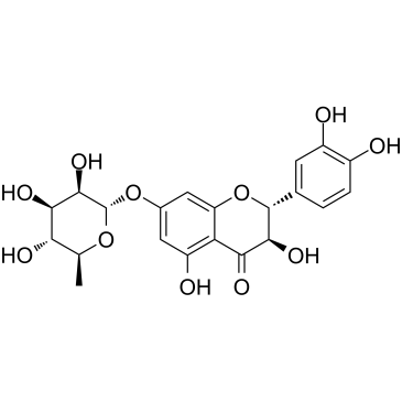 Taxifolin 7-O-rhamnoside 化学構造