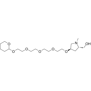 THP-PEG4-Pyrrolidine(N-Me)-CH2OH 化学構造