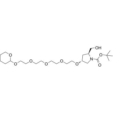 THP-PEG4-Pyrrolidine(N-Boc)-CH2OH التركيب الكيميائي