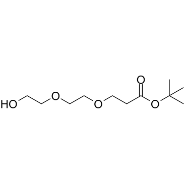 Hydroxy-PEG2-(CH2)2-Boc 化学構造