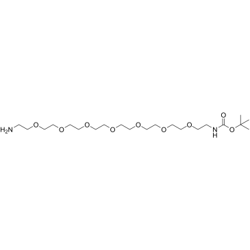 Boc-NH-PEG7-NH2 التركيب الكيميائي