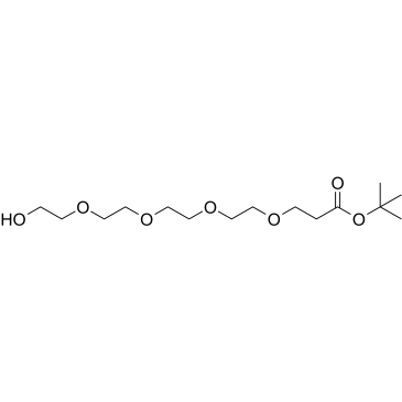 Hydroxy-PEG4-(CH2)2-Boc Chemische Struktur