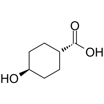 trans-4-Hydroxycyclohexanecarboxylic acid Chemische Struktur