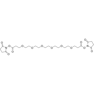 Bis-PEG6-NHS ester 化学構造