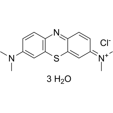 Methylene blue trihydrate 化学構造