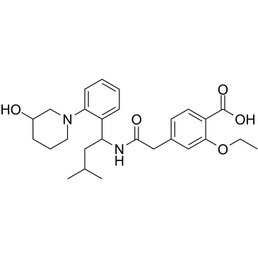 3'-Hydroxy Repaglinide  Chemical Structure