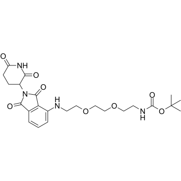 Thalidomide-NH-PEG2-C2-NH-Boc التركيب الكيميائي