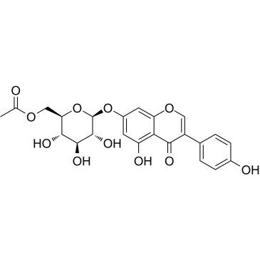 6"-O-Acetylgenistin Chemische Struktur