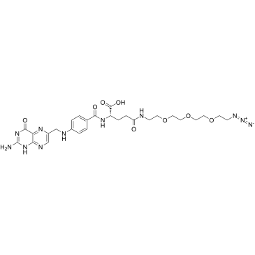 Folate-PEG3-azide Chemische Struktur