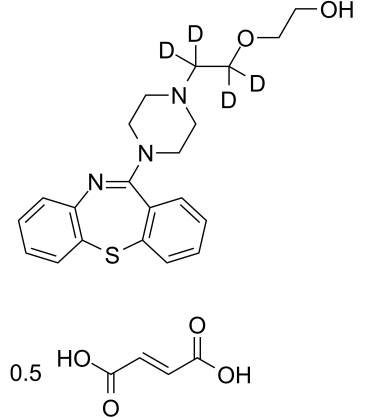 Quetiapine D4 hemifumarate 化学構造