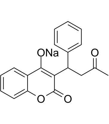 Warfarin sodium Chemische Struktur