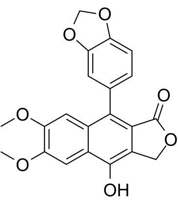 Diphyllin 化学構造