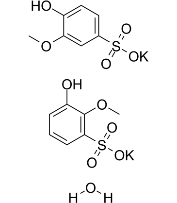 Potassium guaiacolsulfonate hemihydrate Chemische Struktur