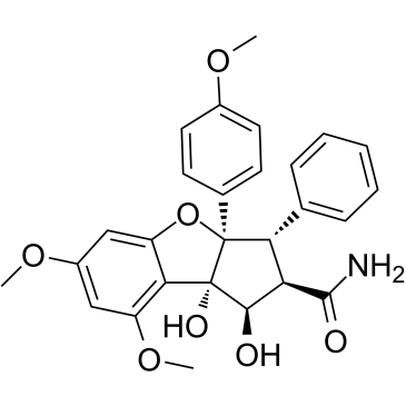 Didesmethylrocaglamide 化学構造