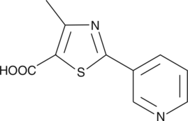2-(3-pyridyl)-4-methyl-Thiazole-5-Carboxylic Acid 化学構造